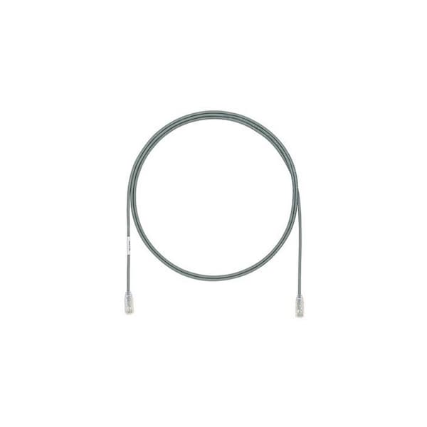 Panduit CBL ASSY MOD 28-4PR SOLID, CAT 6A SMALL DIAMETER 21 FT, T568B GREY UTP28X21GY